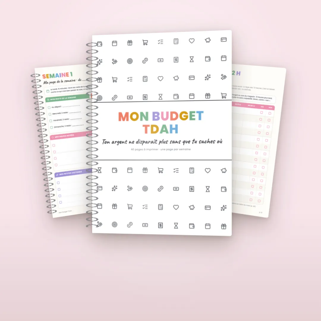 Mon Budget TDAH : la couverture du planner imprimable